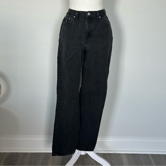 Vintage Tommy Hilfiger Black High Rise Straight Leg Jeans Women Size 8 2001 Y2K - Picture 5 of 6